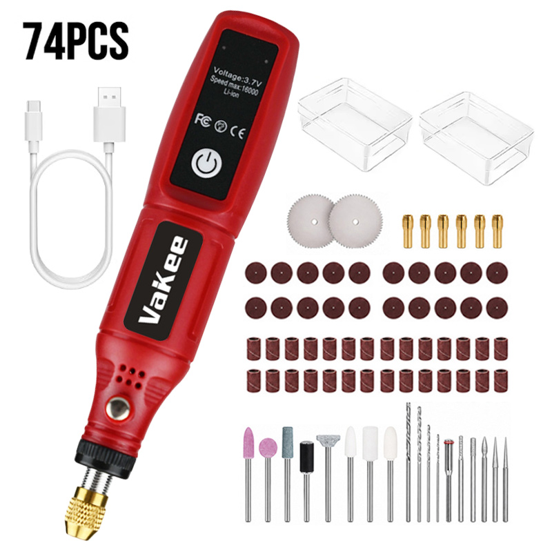 Power Tools And Hand Tools - Vakee Cordless Rotary Tool 15CM Mini