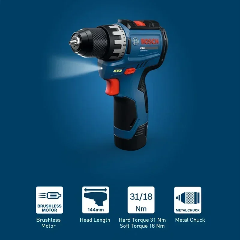 BOSCH GSR12V-31 Cordless Elect - đánh giá và giá Cordless Drill Driver