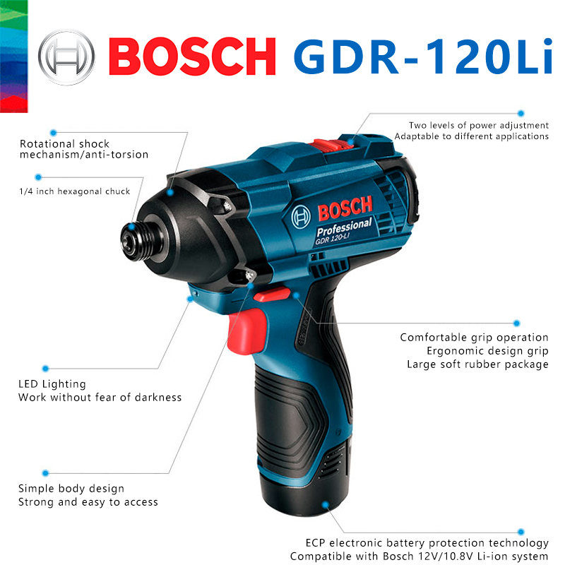 Bosch Original GDR 120-LI Rech - đánh giá và giá Cordless Drill Driver