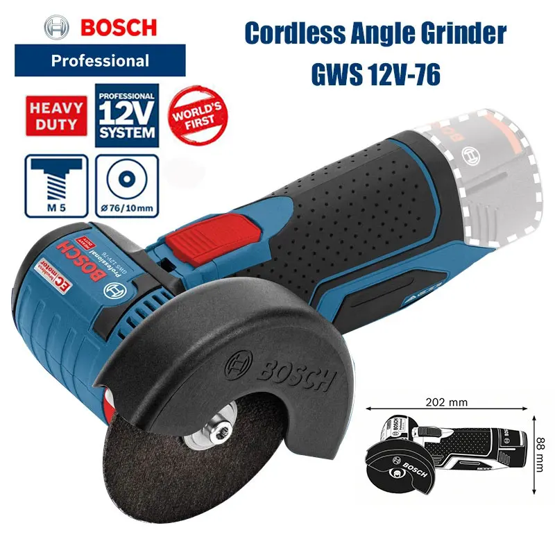 Bosch  GWS 12V-76 Professional - đánh giá và giá Power Tools Bosch