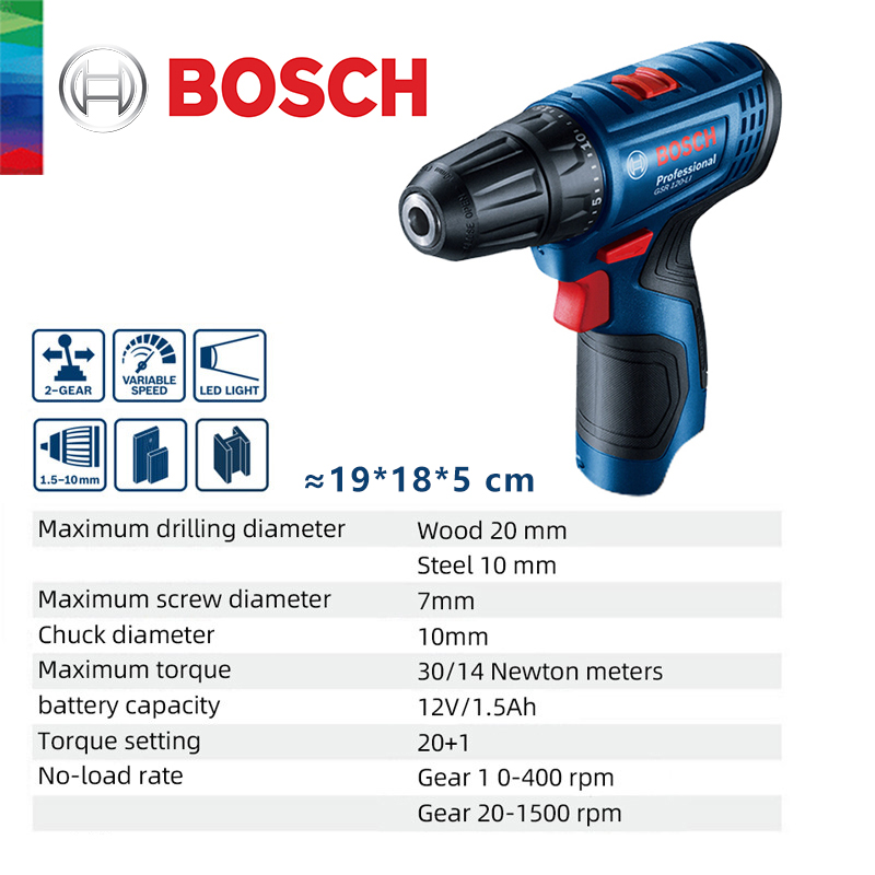Bosch GSR 120-LI 12V Lithium E - đánh giá và giá Cordless Drill Driver