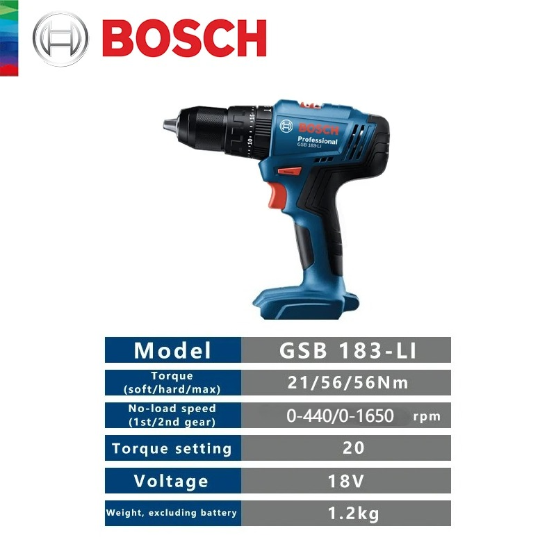 Bosch Electric Drill GSB183-LI - đánh giá và giá Power Tools Bosch
